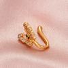 1pcs Imitation Nose Ring Suitable For Women Brass Embedded Zirconia Butterfly U Shaped Nose Stud No Hole Piercing Jewelry