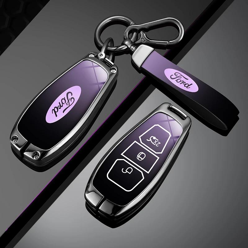 Adesivo per Auto Caldo Per Ford Nuova Custodia in Pelle per Chiave Remota per Auto Portachiavi Accessori Supporto per Ford ST Line Fiesta Focus Mondeo Ecospo
