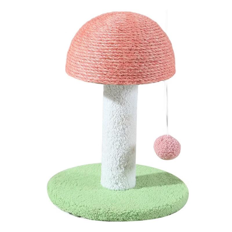 Yunxiaoshi Pink Mushroom Cat Tree with Sisal Scratcher
