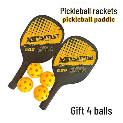 Holz-Strand-Pickleballschläger- und Ballset – Outdoor-Sport-Fitness-Set