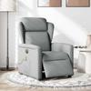 VidaXL Electric Reclining Massage Chair Light Grey Fabric 3303124