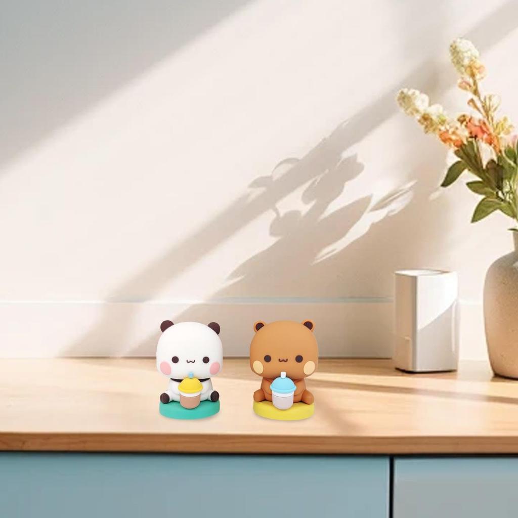 Bubu Dudu Bobblehead | Decor pentru bordul mașinii | Decor drăguț pentru mașină cu urs panda
