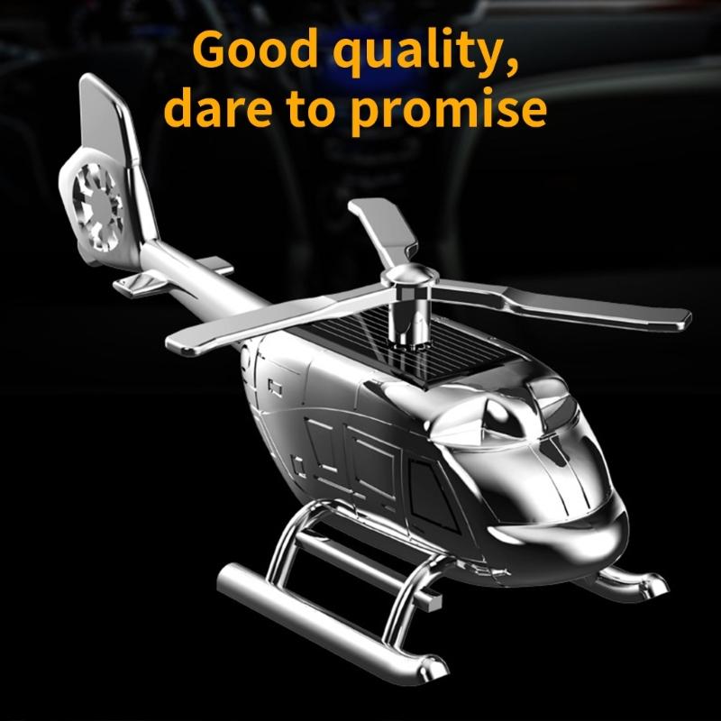 Solar Powered Dashboard Ornament Remote Control Helicopter Figurine Suitable for Car Interior Decoration Freshening Air