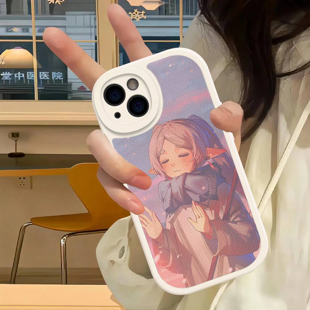 Popular Anime Frieren Beyond Journeys End 1 2 Leather Phone Case For IPhone 15 14 13 Pro Max 12 11 16 Plus Phone Cover