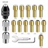 Replacement Chuck Brass Collet Kit 0.5mm To 3.2mm Sizes Quick-Change Keyless Strong Grip Design Versatile Collet Nut