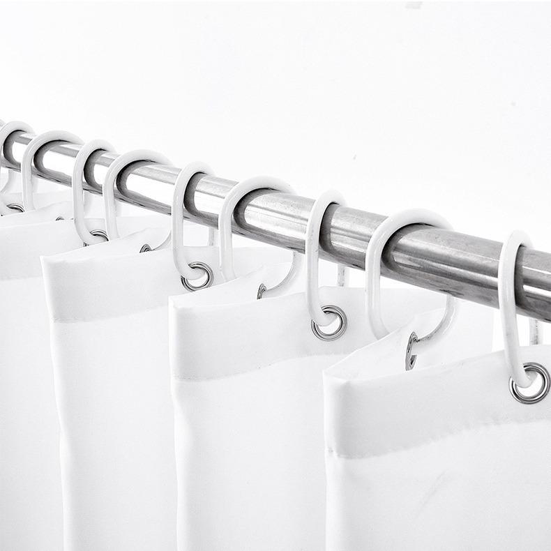 Thickened Solid Color Waterproof and Mildew-proof Polyester Shower Curtain