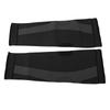 1 Pair Sports Knee Pads Extended Knitted Pressure Protector Breathable 2 Corrugation Pattern Black M 44cm