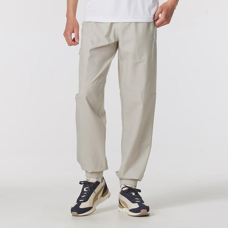 Puma Logo Solid Color Elastic Drawstring Cuffed Knit Joggers Men Joggers Khaki 684091-68