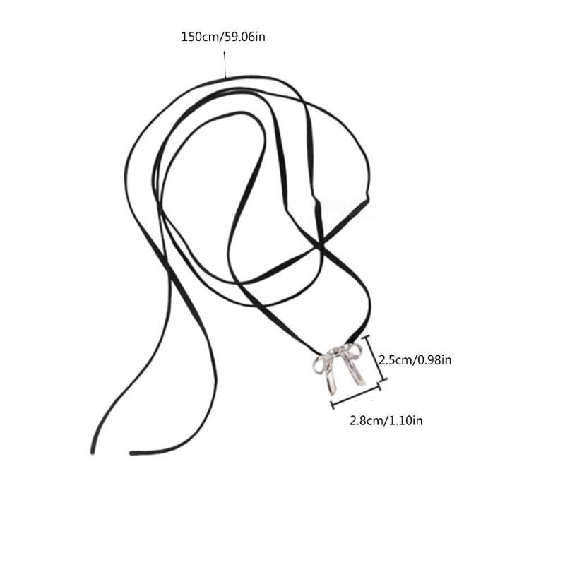 Unique Bowknot Necklace Adjustable Statement Necklace Pendant Necklace Alloy Material Suitable for Special Occasions