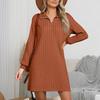 Women's Fashionable Long-sleeved Straight-leg Loose Base Dress