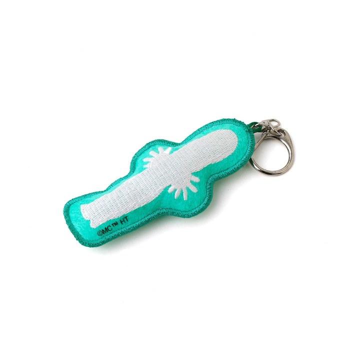 HIGHTIDE MOOMIN Luminous Keyring Nyoro Nyoro Glow-in-the-Dark Keychain White 4.2 X 1.3 X 9.7 Cm