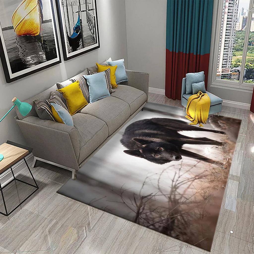 Wolf Carpet Household Rug for Children's Bedroom Living Room Chair Bedside Modern Simple Floor Mat Bathroom Kitchen Non-slip Mat