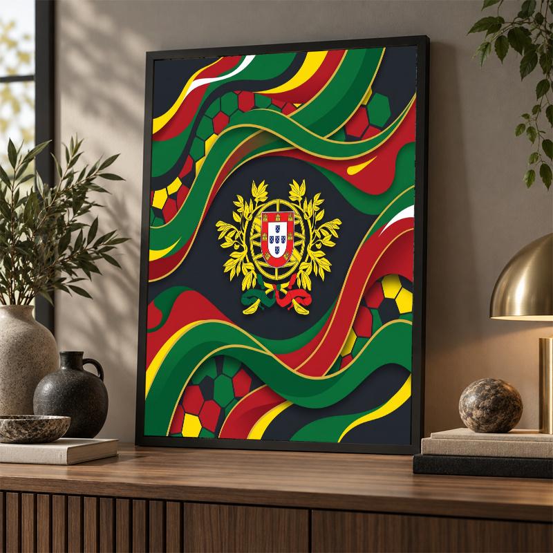Portugal Football Diamond Painting Kit 5D Full Drill DIY Diamond Mosaic Wall Art Home Decor