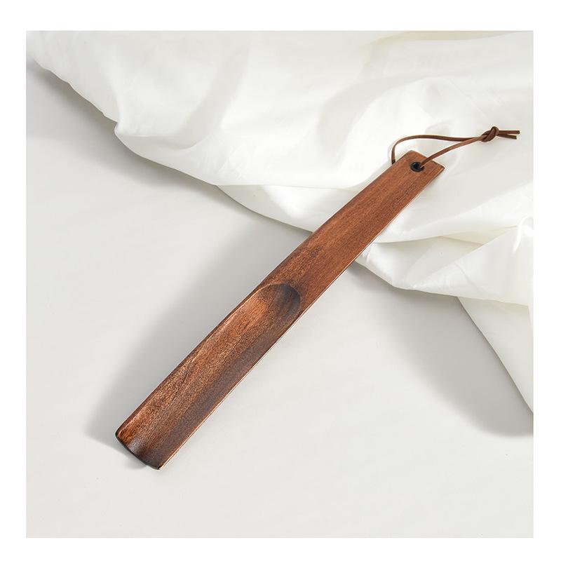 Walnut Solid Wood Long Handle Shoehorn - Shoe Lifter & Puller