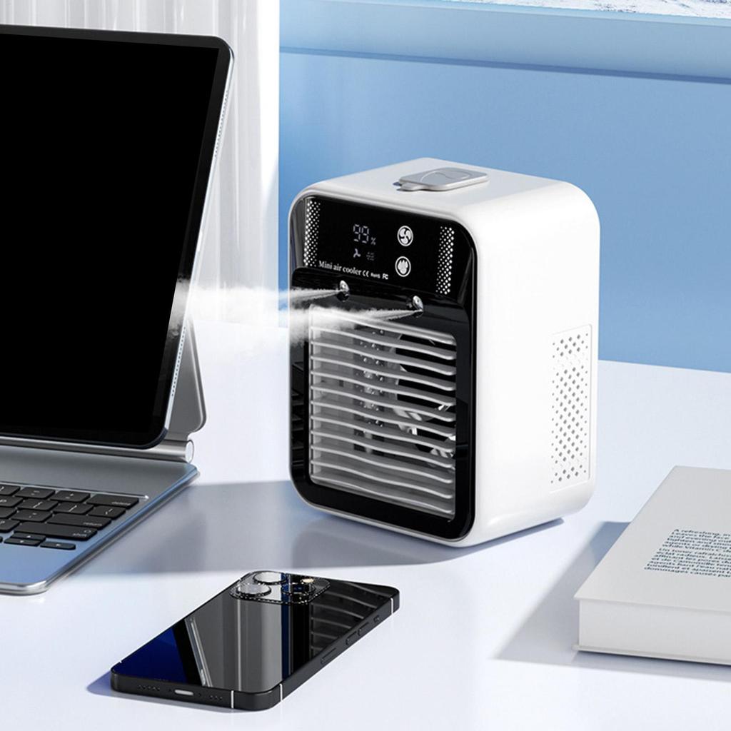 Air Conditioner Fan For Bedroom Portable Cooling Fan With Mist Quiet Personal Device Cooling Ventilador For Outdoor Floor