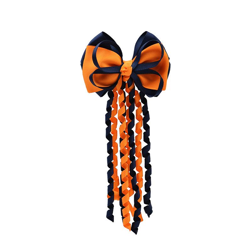 Festival Hair Clips Bow Hairpins Curly Ribbon Tassels Hair Decoration For Girls Hair Accessories