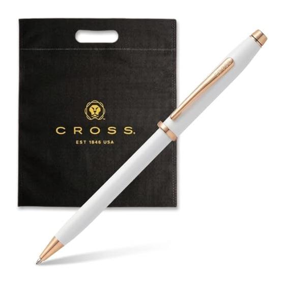 CROSS Century II Pearlescent White Ballpoint Pen, Medium Point, AT0082WG-113