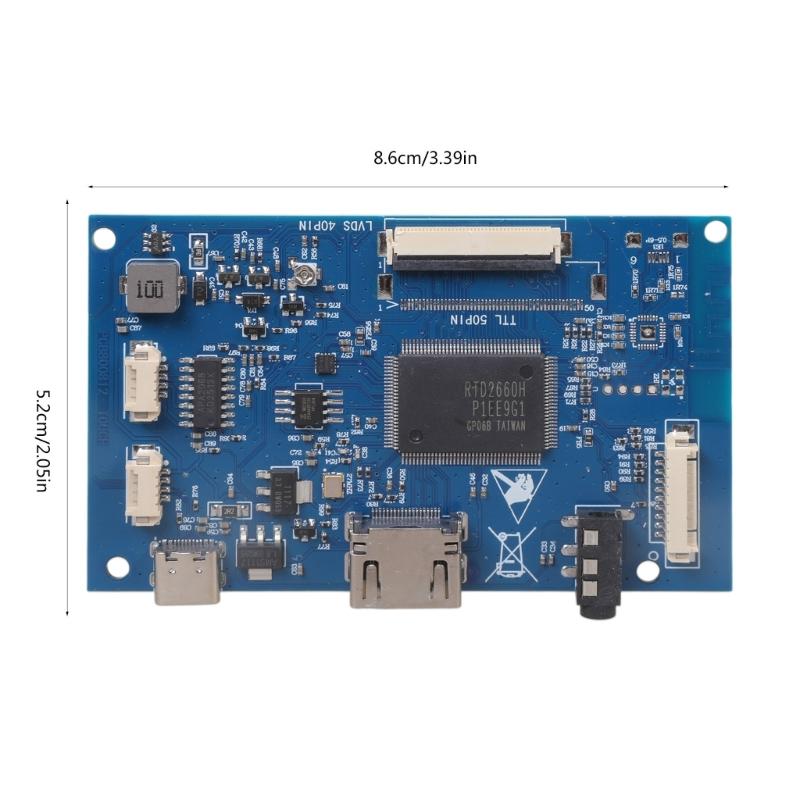 7inch 8inch 40pin LVDS LCD Screen Driver Board Capacitive Touch LCD Screen Drive Controller Board