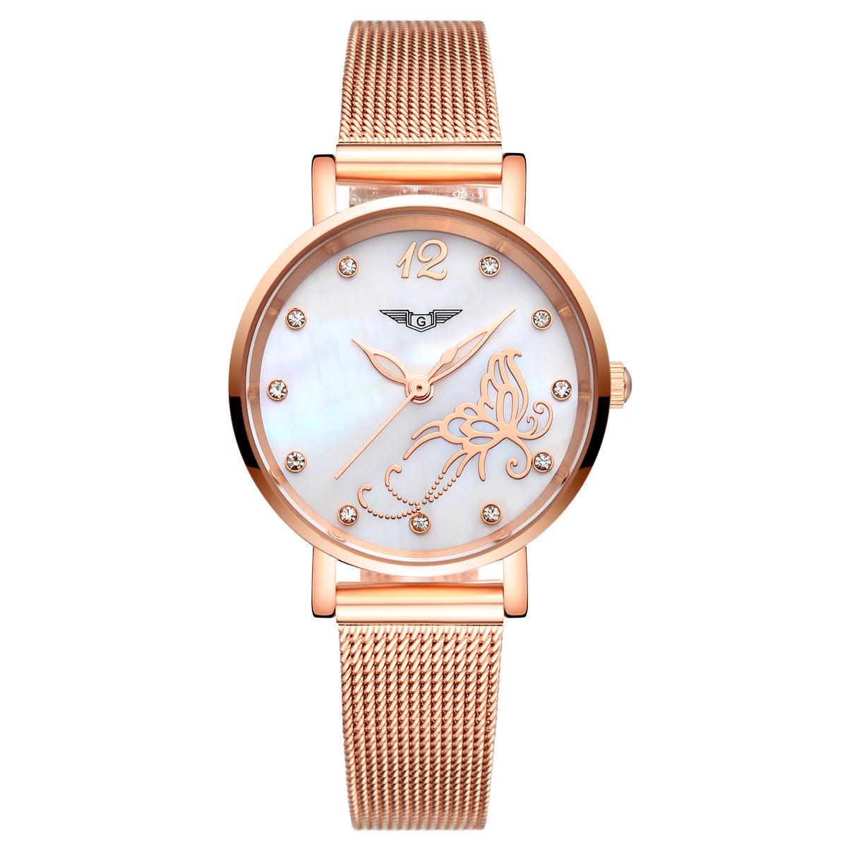 

Изысканные женские светящиеся кварцевые водонепроницаемые модные часы