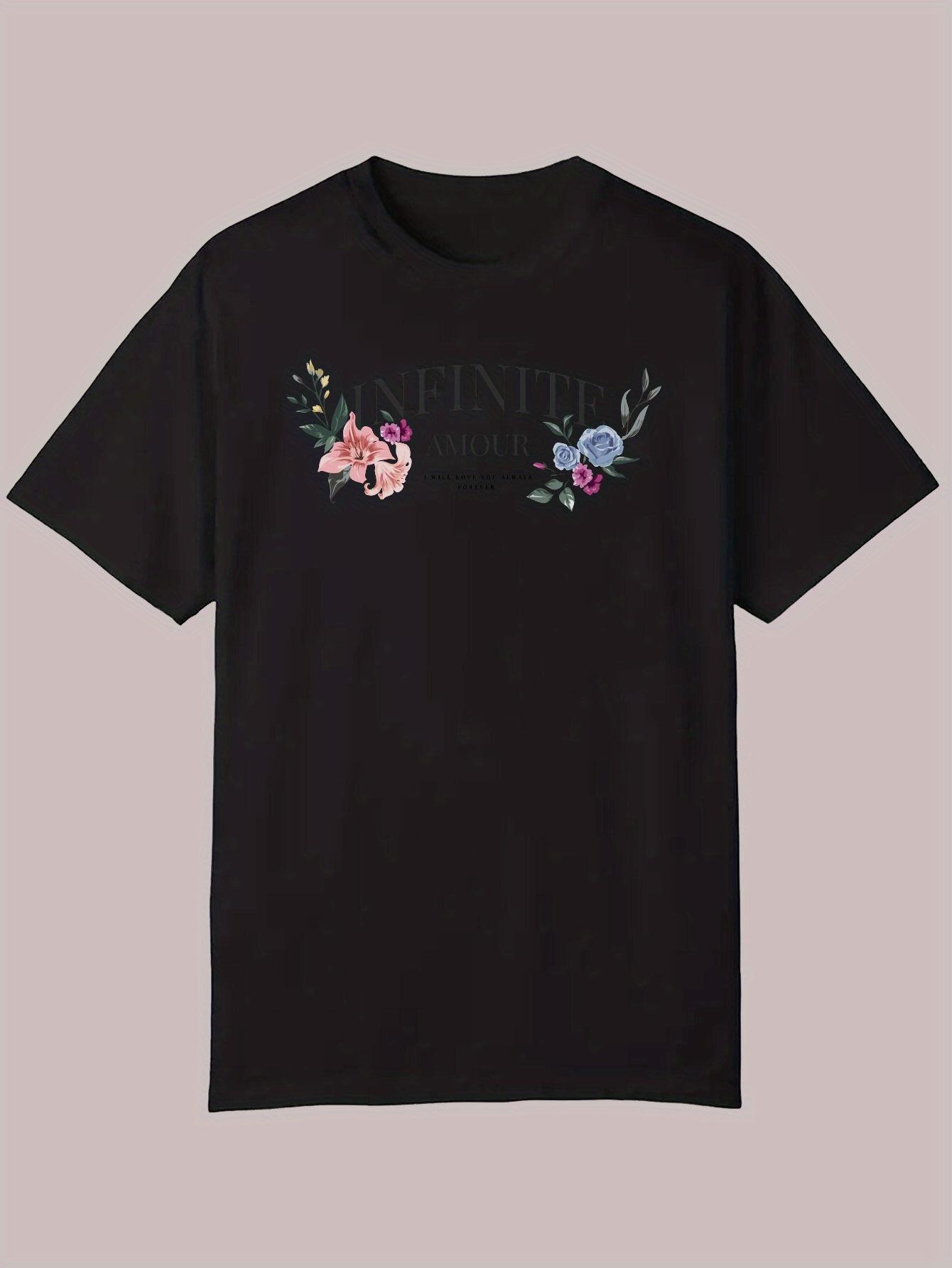 Casual Summer T-shirt - Vibrant Floral Print with MAY 2020 Design XL