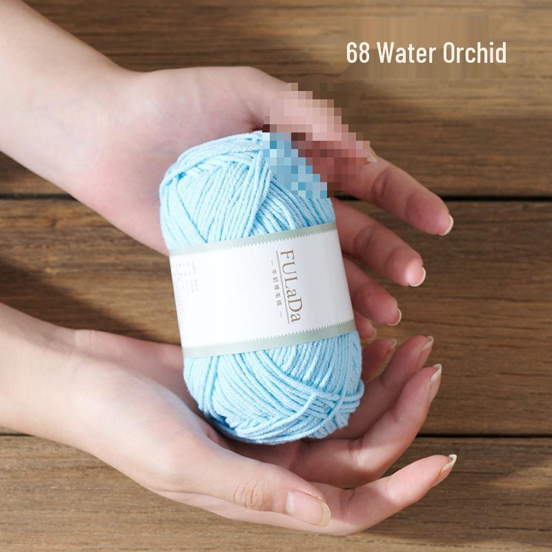 Baby 4-fädig gekämmte Milchbaumwollgarnknäuel zum Handstricken & Häkeln - DIY Puppe, Pullover, Schal Materialpaket