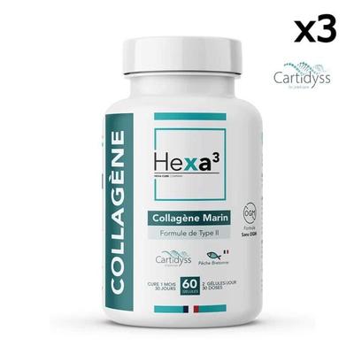 60 Capsules French Marine Collagen Type II CARTIDYSS 3 Boxes