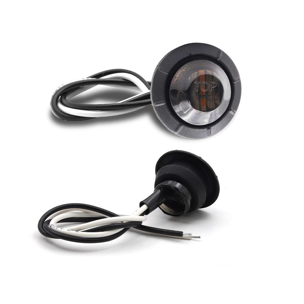 Aoling LED Side Markers, White Truck Marker Lamp RV Bus Shoulder Light Tiger