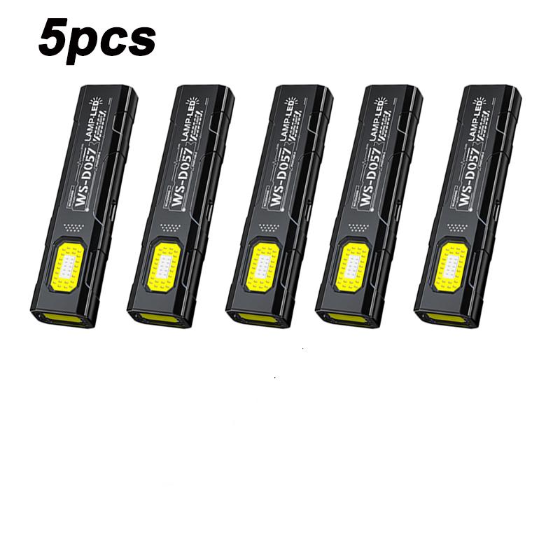 Emergency Portable Rechargeable Mini LED Keychain Flashlight 800LM Magnetic Pocket Torch Light for Work, Camping, Car Use