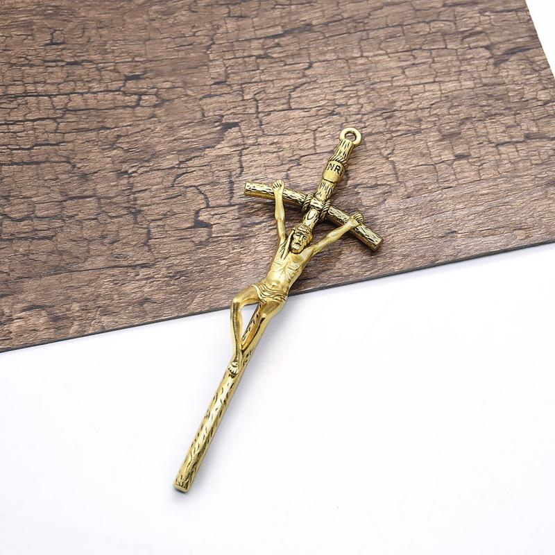 Jesus Christ Crucifix for Cross Religious Pendant Necklace Unisex Zinc Alloy Pendant Retro Vintage Pendant for Women Men