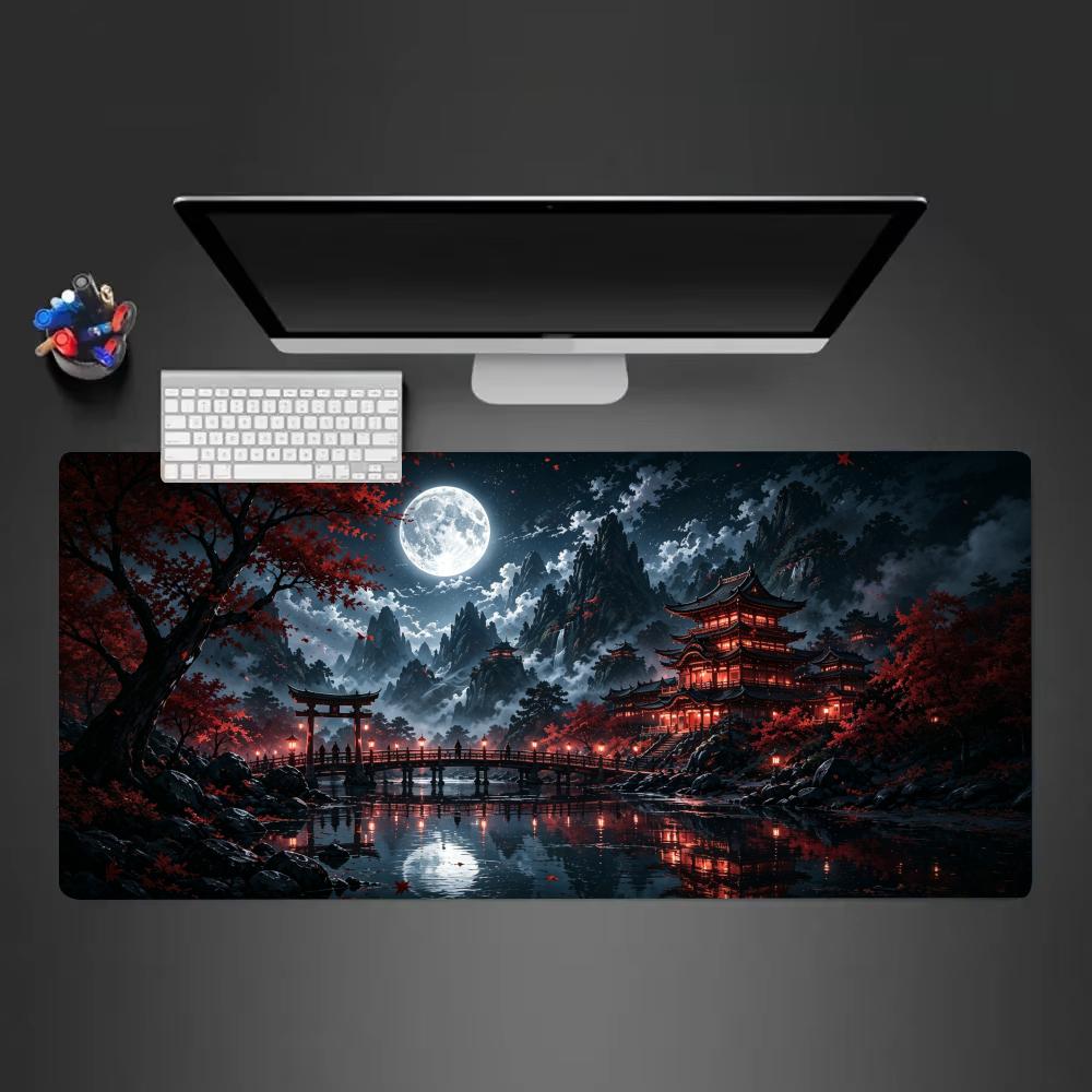 Night Moonlight Large Cool Mouse Pad Xl Laptop NonSlip Esports Office Desk Mat Game Player Mousepad Mini Pc Desktop Accessories