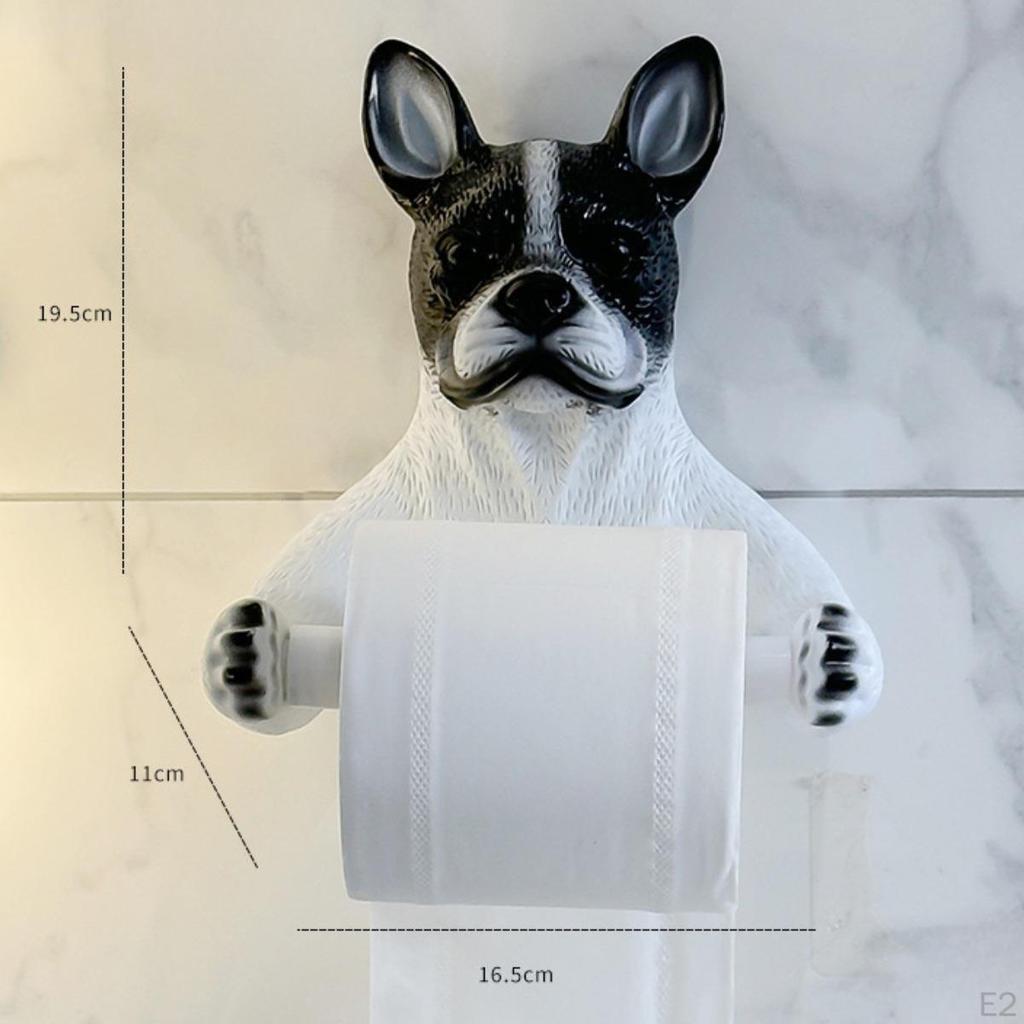 Toilet Paper Holder Stand Organizer Decor Accessories Easy Installation Vinyl Ornament Sturdy for