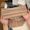 Plus Size Women's New Spring and Summer Cotton Extended Crotch Trackless Briefs
