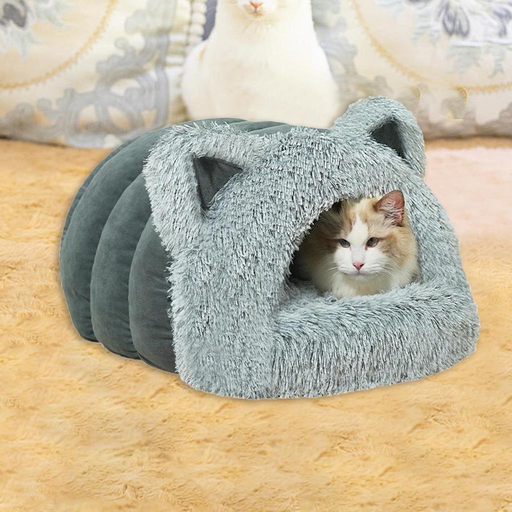 Plush Cat Bed Comfortable Kitten Kitty Shelter for Small Animal Pet Supplies