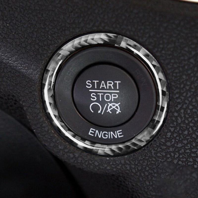 Outer Engine Start Stop Button Cover Sticker Trim Ring For Dodge Challenger 15+