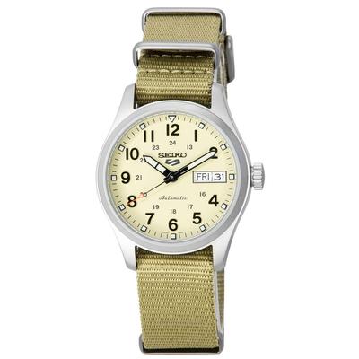 5 Sports Desert Kit Midfield Herrenuhr mit Nylonarmband, cremefarbenes Zifferblatt, Automatik SRPJ83K1 100M