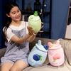 20/30cm New Fruit Milk Tea Throw Pillow Cartoon Soft Back Cushion Watermelon Peach Blueberry Cartoon Dolls Birthday Gifts Decor