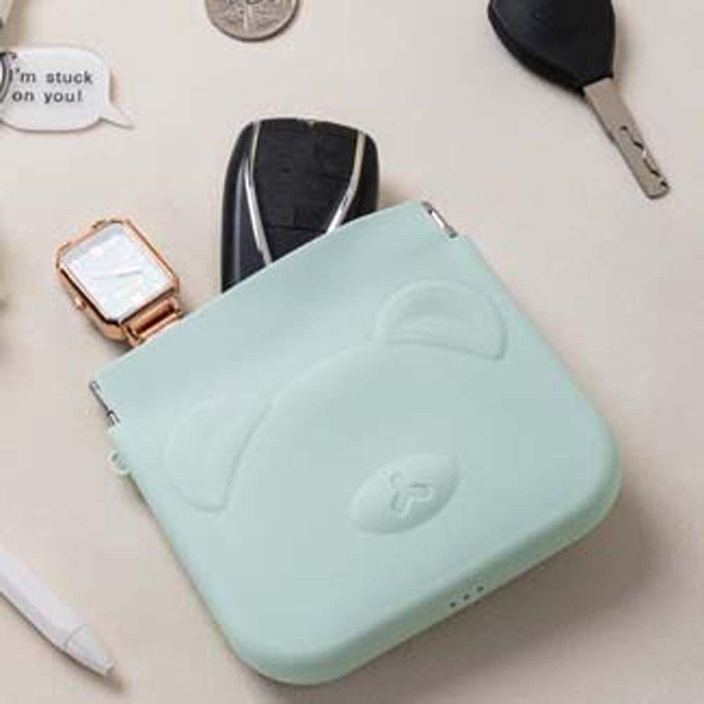 Solid Color Self-closing Lipstick Bag Cartoon Animal Mini Square Makeup Bag  Outdoor