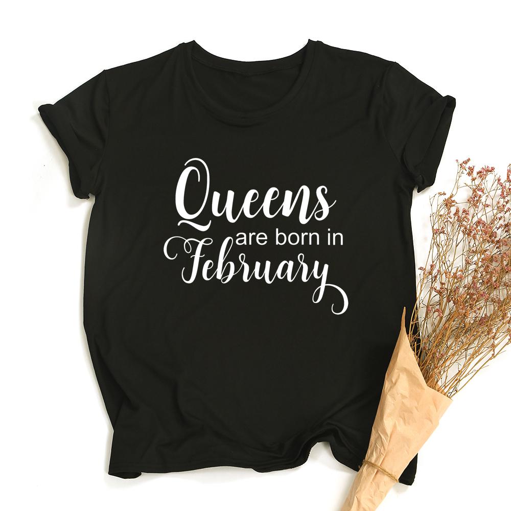 Queens Born In March June January Months Women Birthday T Shirt Harajuku Aesthetic Short Sleeve Tees