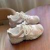 Korean version of lace-up casual sports shoes 2025 summer new breathable little white shoes soft-soled hiking shoes women's board shoes spot