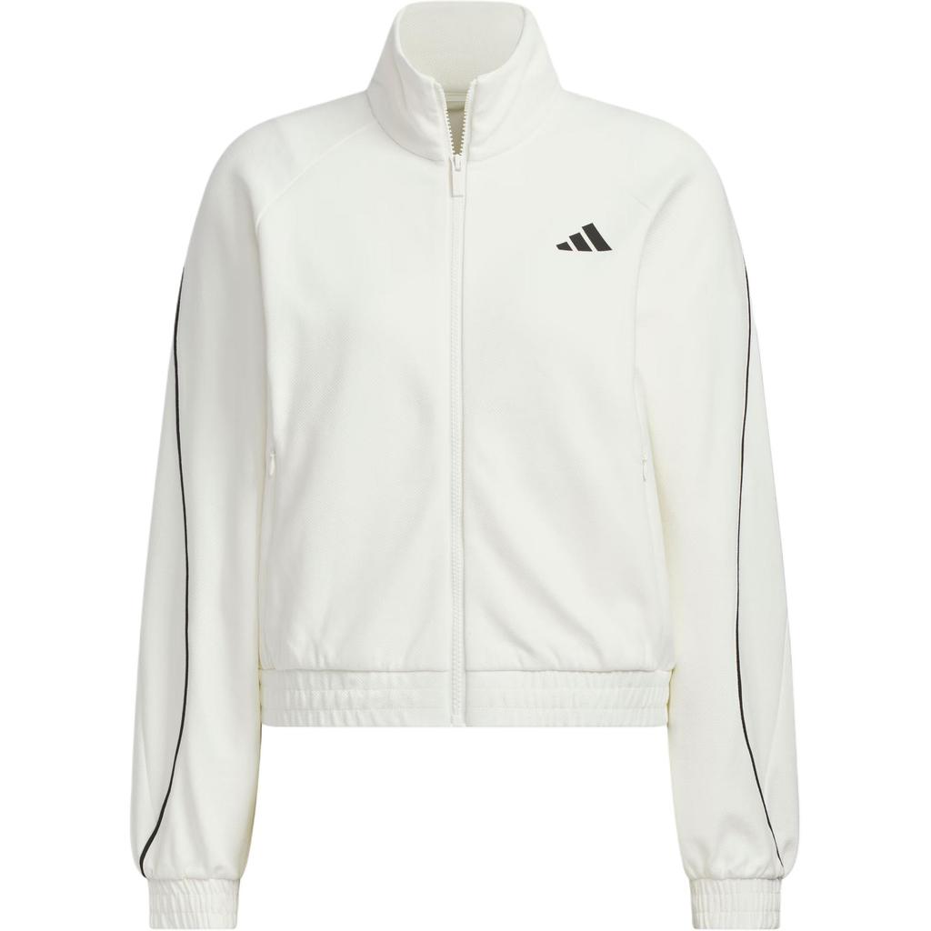 Adidas SS25 Stadium Knit Loose Fit Stand Collar Versatile Jacket Women Jacket KC0017