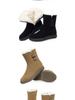 Women's Winter Genuine Leather Ankle Boots, Non-Slip Flat Sole with Thick Velvet Wool and Fur Lining.