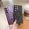 Luxury Magnetic Phone Cases For Samsung Galaxy S23 S22 S21 FE S24 Ultra Plus Magsafe Case Lens Protector Wireless Charging Cover