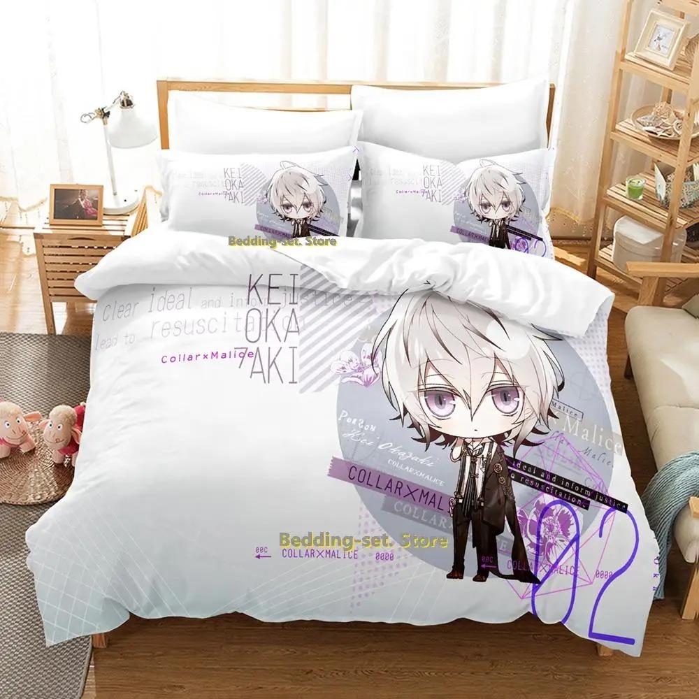 Nowy Zestaw Pościeli Collar x Malice Pojedynczy Bliźniak Pełny Queen King Size Zestaw do Łóżka Dorosły Dziecko Sypialnia Zestawy Poszewek na Kołdrę Anime lit