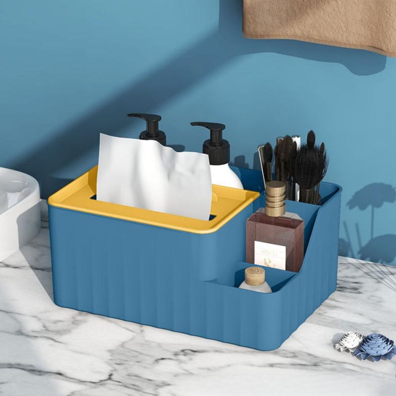 Desktop Tissue Box, Household Paper Box, Living Room, Dining Room, Coffee Table, Multifunctional Remote Control Storage Box