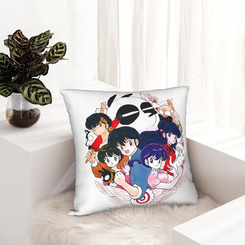 Ranma 1/2 Japanese Anime Pillowcase Double-sided Printing Cushion Cover Decorations Pillow Case Cover Chair Zipper