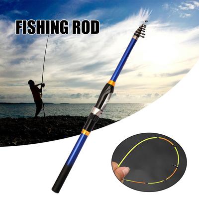 1.5m Portable Fishing Rods Mini Explosion Raft Fishing Rod Carbon Fiber Telescopic Compact Fishing Pole for Travel