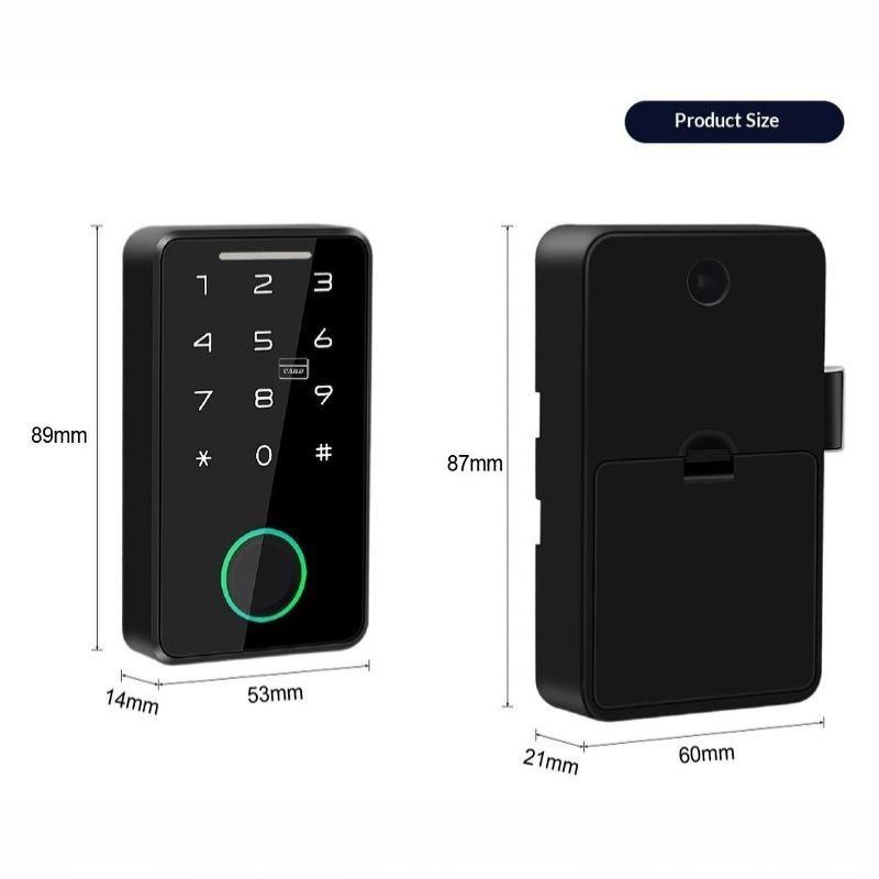 1 Stück Unterstützung Tuya App Smart Fingerabdruck Ohne Bohren Cam Lock Schrank Schloss Tür Schublade Aktenschrank Post Briefkasten Möbel Spind