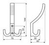 WP11 hanger, satin chrome