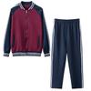 Unisex Middle School Uniform: Long Sleeve Three-Piece Sports Set for Junior & High School Students, Ideal for Spring, Autumn, and Sports Events.