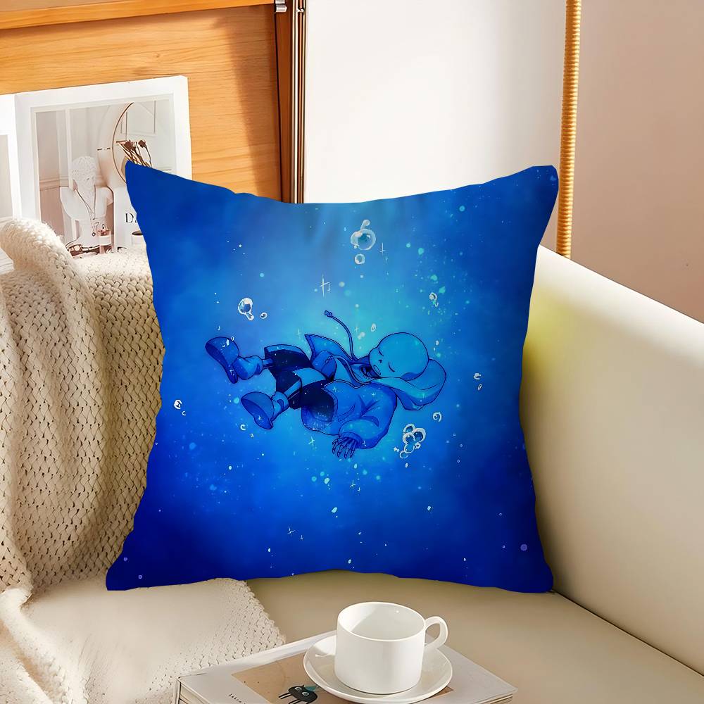 SANS U-Undertale Decorative Room Aesthetics Pillow Case Home Decor Bedroom Sofa Bed Couch Pillow Cover 45x45